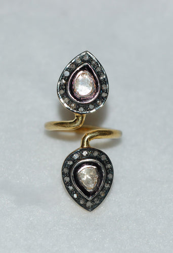Double Tear Diamond Ring