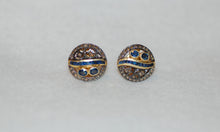 Load image into Gallery viewer, Sapphire and Diamond Antique Style Stud Earrings