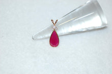 Load image into Gallery viewer, Ruby and Diamond Teardrop Pendant