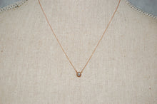 Load image into Gallery viewer, Rosette Diamond Solitaire Necklace