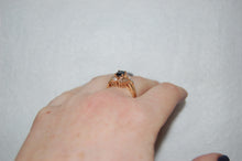 Load image into Gallery viewer, Sapphire and Diamond Fan Ring