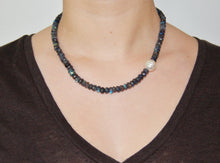 Load image into Gallery viewer, South Sea Pearl and Blue Labradorite Duo