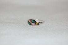 Load image into Gallery viewer, Six Teardrop Tourmaline Ring