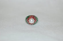 Load image into Gallery viewer, Pearl Plique a Jour Enamel Silver Ring
