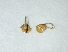 Load image into Gallery viewer, Gold Swirl Hanging Earrings