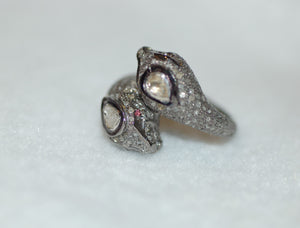 Double Cobra Diamond Ring
