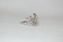 Load image into Gallery viewer, Daisy and Butterfly Diamond Stained Glass Ring