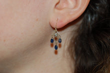 Load image into Gallery viewer, Sapphire Chandelier Earrings