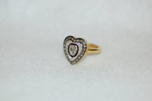 Load image into Gallery viewer, Rose Cut Diamond Heart Ring