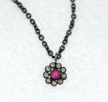 Load image into Gallery viewer, Gem Flower Pendant