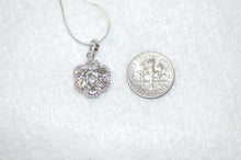 Load image into Gallery viewer, Rose Cut Diamond Flower Lattice Silver Necklace