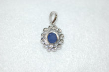 Load image into Gallery viewer, Diamond and Gemstone Cabochon Flower Pendant