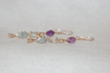 Load image into Gallery viewer, Mixed Cut Gemstone Drop Earrings