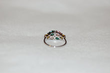 Load image into Gallery viewer, Six Teardrop Tourmaline Ring