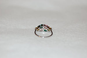 Six Teardrop Tourmaline Ring