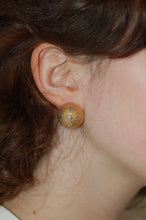 Load image into Gallery viewer, Globe with Diamond Stars Earrings