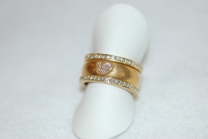 Hidalgo Half Diamond Half Rope Guard Ring