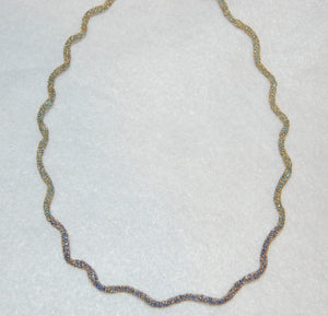 Gold Mesh Wave Necklace