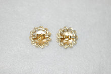 Load image into Gallery viewer, Byzantine Style Emerald and Diamond Stud Earrings