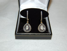 Load image into Gallery viewer, Large Diamond Tear Drop Earrings