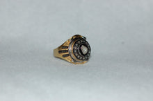 Load image into Gallery viewer, Antique Style Diamond Silver Signet Ring