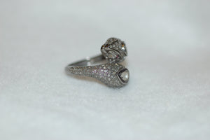 Double Cobra Diamond Ring