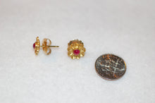 Load image into Gallery viewer, Ruby Flower Romantics Earrings