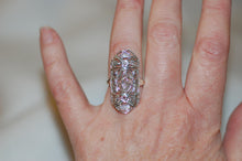 Load image into Gallery viewer, Diamond Stained Glass Shield Ring