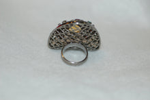 Load image into Gallery viewer, Opal and Tourmaline Scalloped Ring