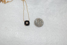 Load image into Gallery viewer, Diamond Clower and Onyx Necklace