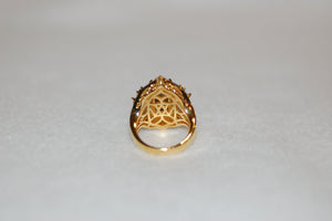 Double Crown Gemstone Ring