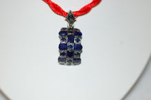 Load image into Gallery viewer, Sapphire Checkerboard Necklace