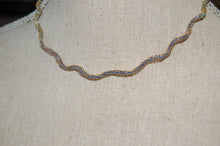 Load image into Gallery viewer, Gold Mesh Wave Necklace