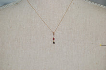 Load image into Gallery viewer, Ruby Heart, Sapphire and Diamond Heart Gold Necklace
