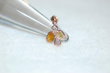 Load image into Gallery viewer, Fancy Color Diamonds Round Petal Necklace