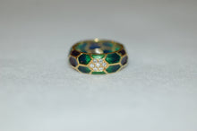 Load image into Gallery viewer, Hidalgo Plique A Jour Multi Color Enamel and Diamonds Band