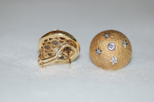 Load image into Gallery viewer, Globe with Diamond Stars Earrings