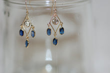 Load image into Gallery viewer, Sapphire Chandelier Earrings