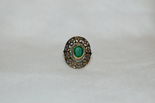 Emerald Filigree Ring