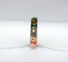Load image into Gallery viewer, Hidalgo Rainbow Swirl Enamel Band in 18K Yellow Gold