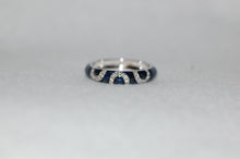Load image into Gallery viewer, Hidalgo Enamel and Diamond Swirl Gold Band Ring