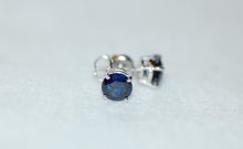Load image into Gallery viewer, Sapphire Stud Earrings