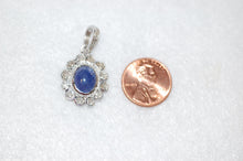 Load image into Gallery viewer, Diamond and Gemstone Cabochon Flower Pendant