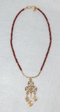 Load image into Gallery viewer, Garnet Swirls Statement Necklace