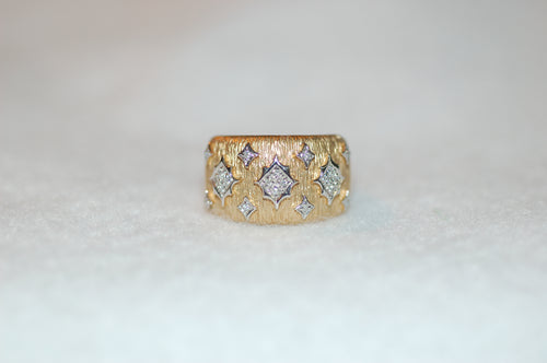 Textured Diamond Band Ring