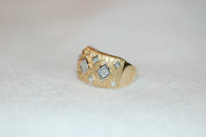 Textured Diamond Band Ring