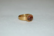 Load image into Gallery viewer, Peacky Pink Tourmaline Cabochone Ring