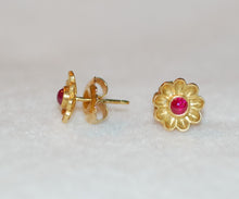Load image into Gallery viewer, Ruby Flower Romantics Earrings