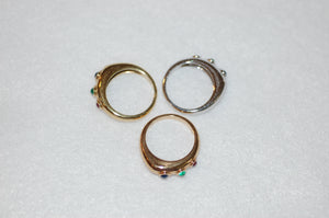 Tri Color Cabochon Ring