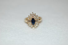 Load image into Gallery viewer, Marquis Sapphire and Diamond All Around Ring
